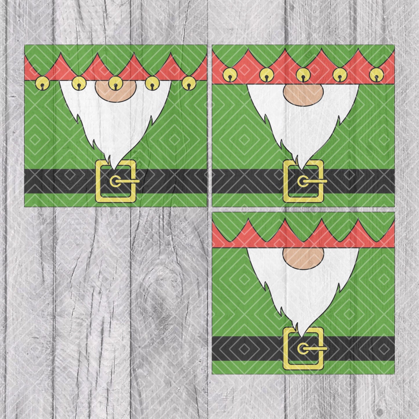 Christmas Elf Gnome Template for Straight Tumblers