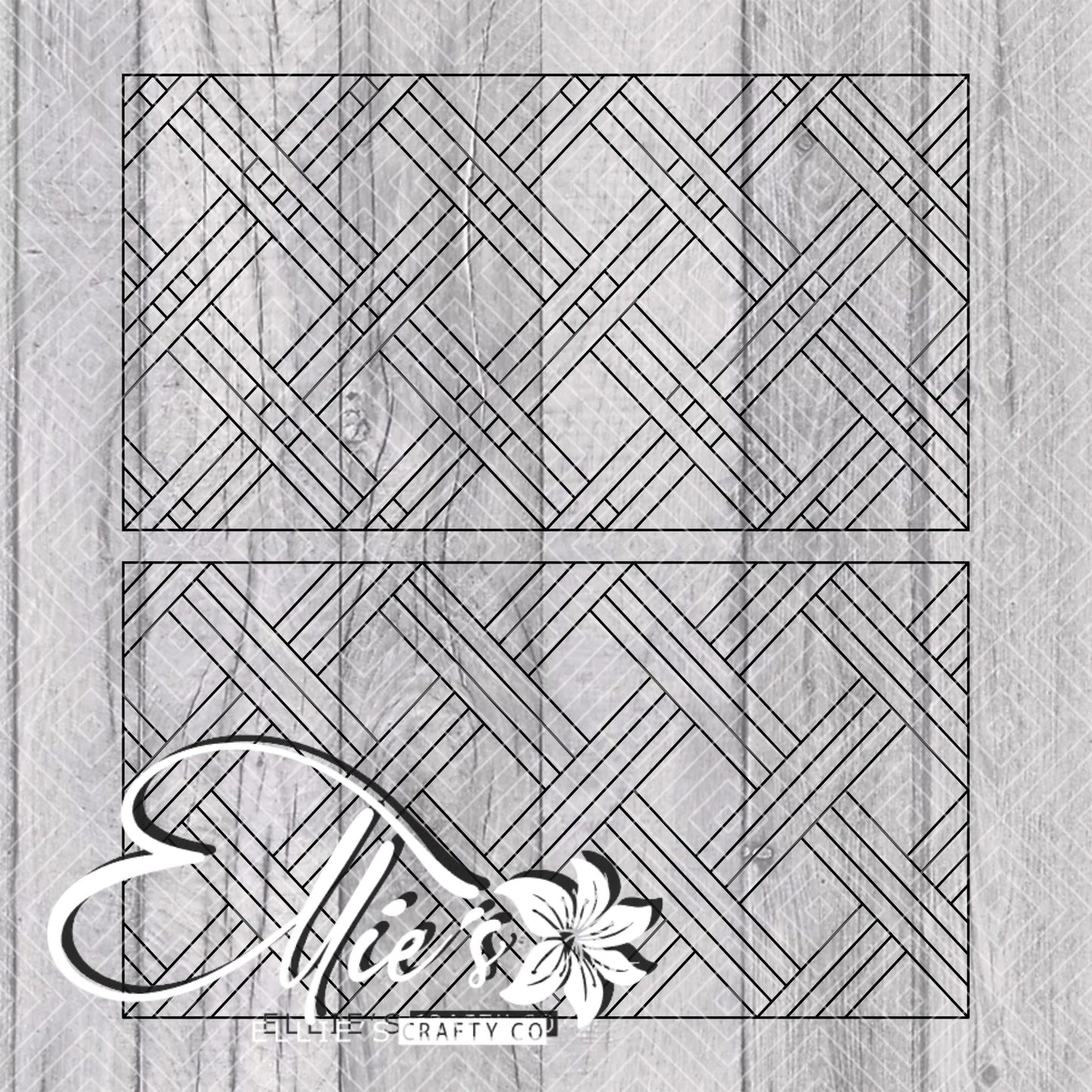 Emery and K Basket Weave Collection Template for Mini Skinny Tumblers