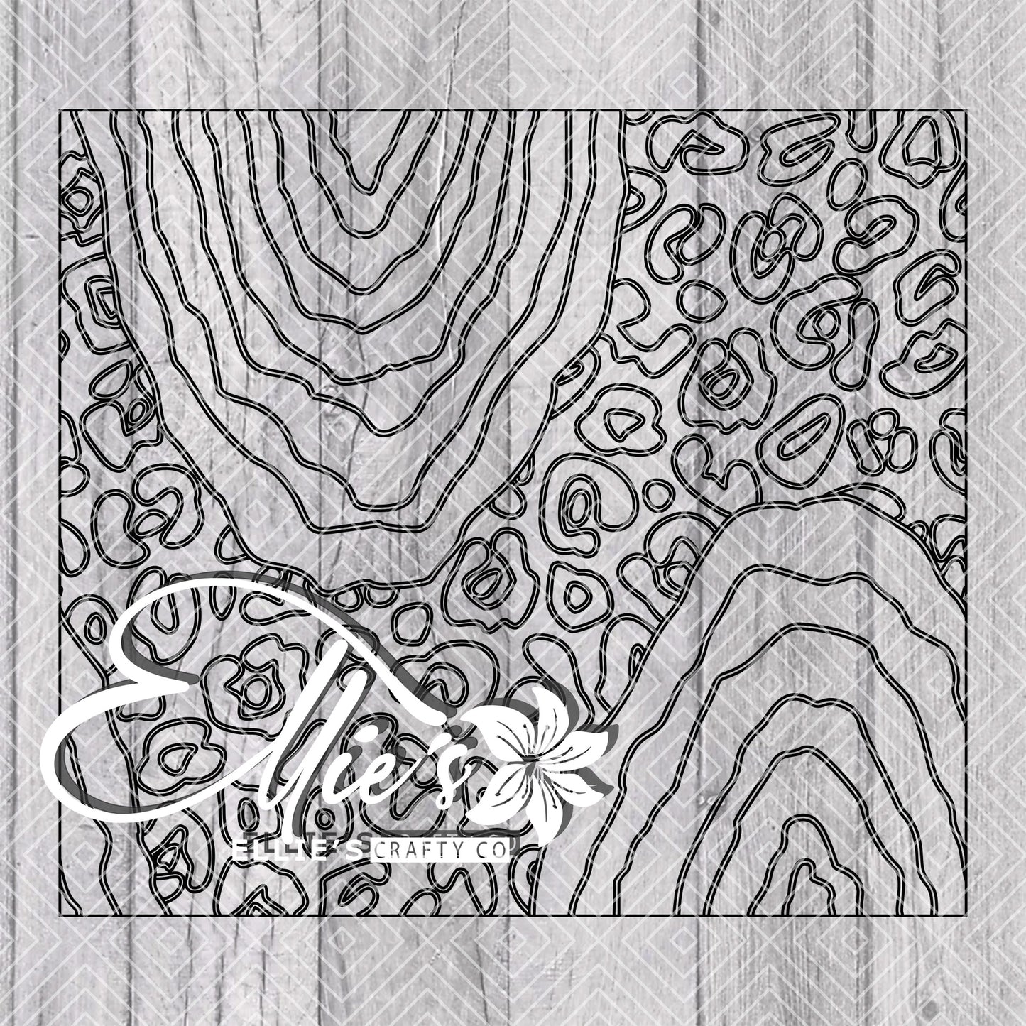Leopard Geode Collection Template for Straight Tumblers