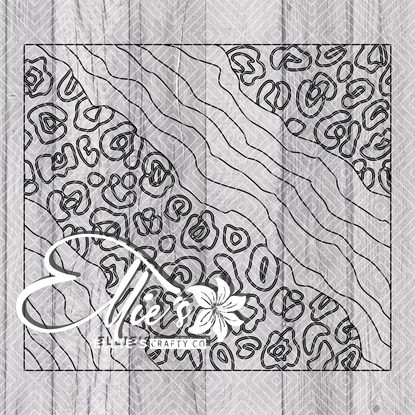 Leopard Geode Collection Template for Straight Tumblers