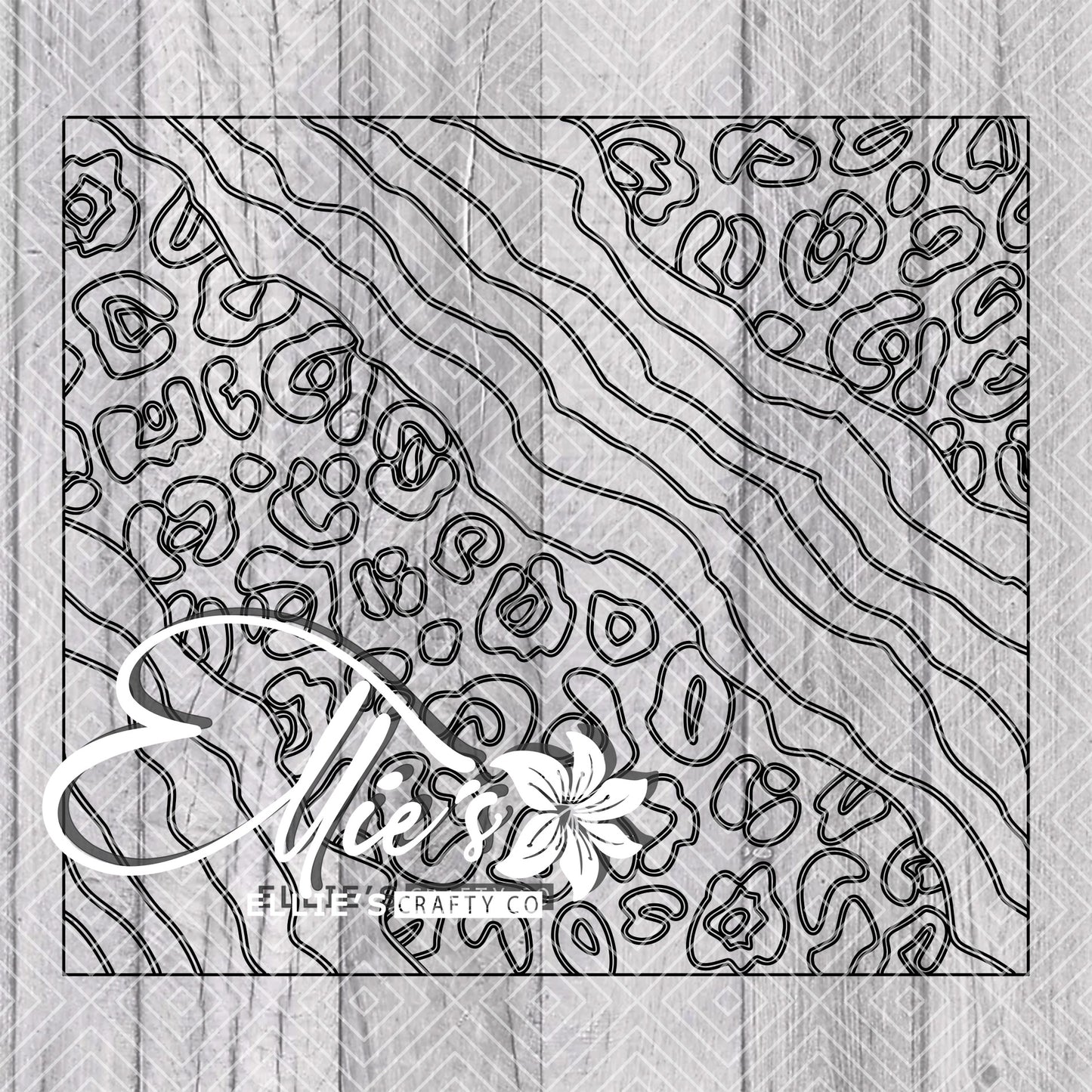Leopard Geode Collection Template for Straight Tumblers
