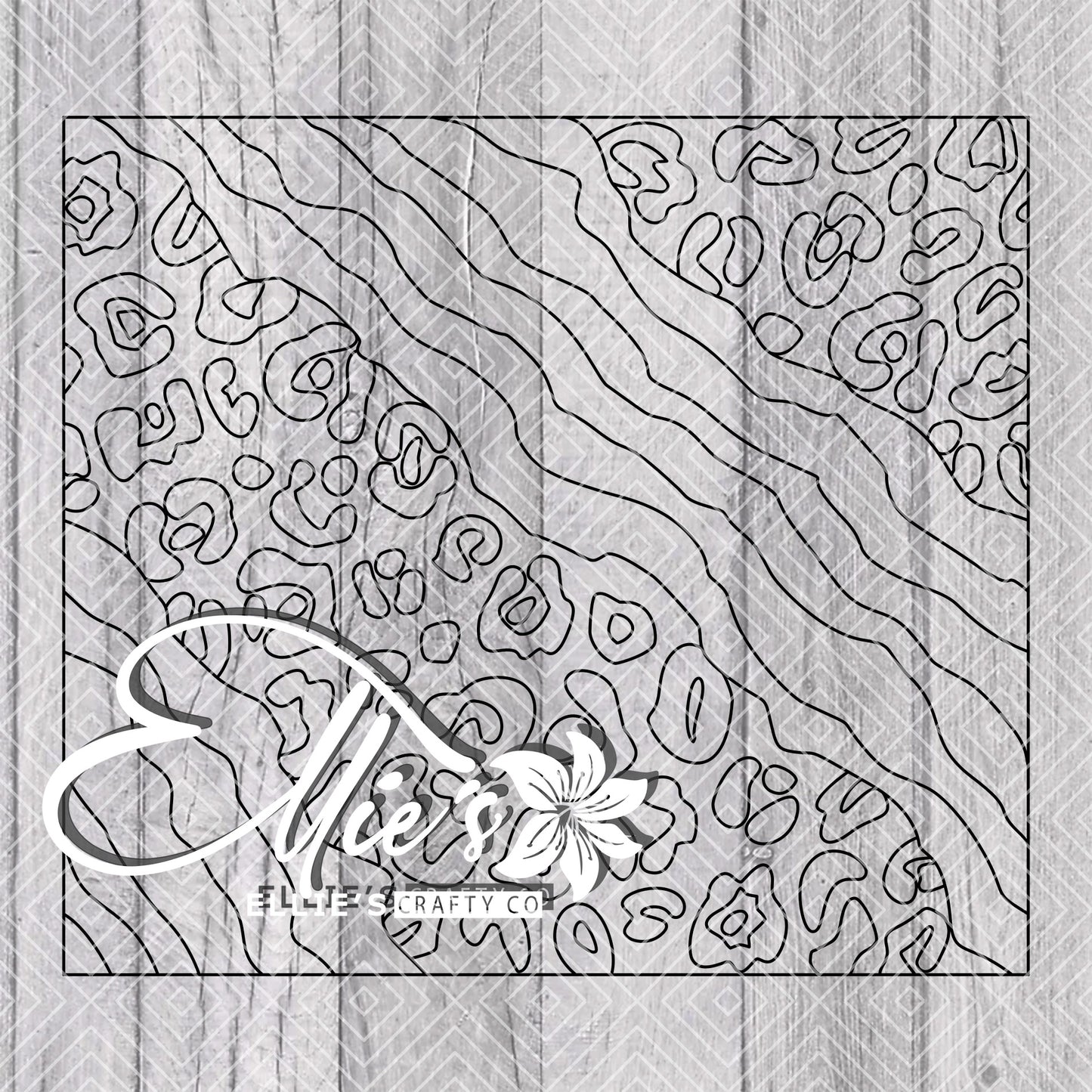 Leopard Geode Collection Template for Straight Tumblers
