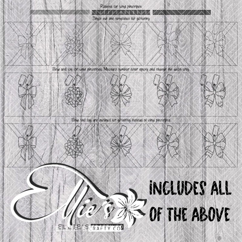 Gifts Wrap Bundle 4 Template for Straight Tumblers