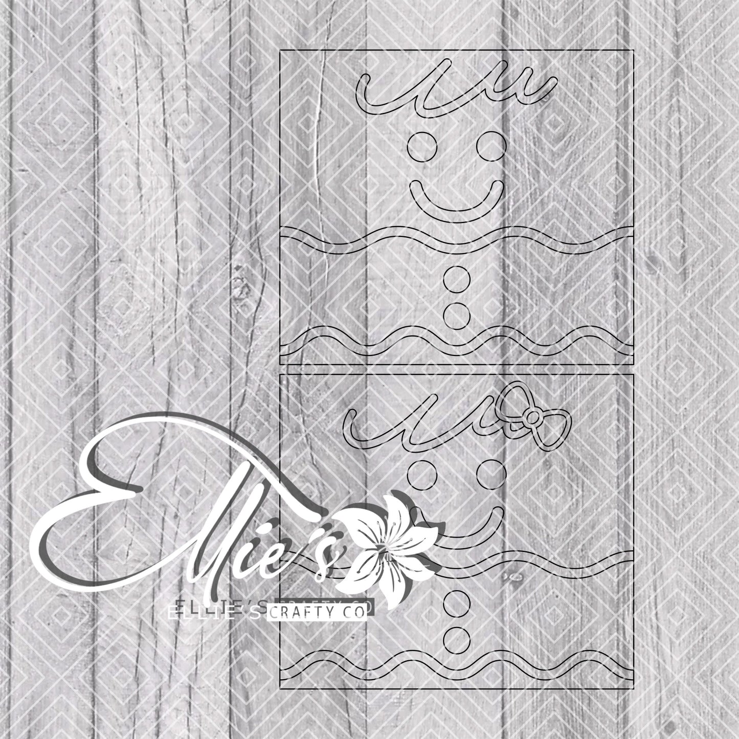 Gingerbread Template for Straight Tumblers
