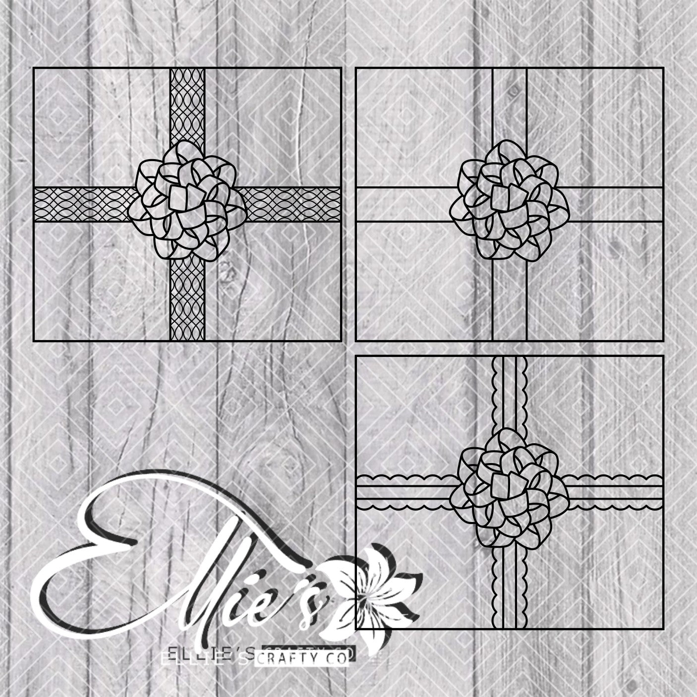 Gifts Wrap 1 Template for Straight Tumblers