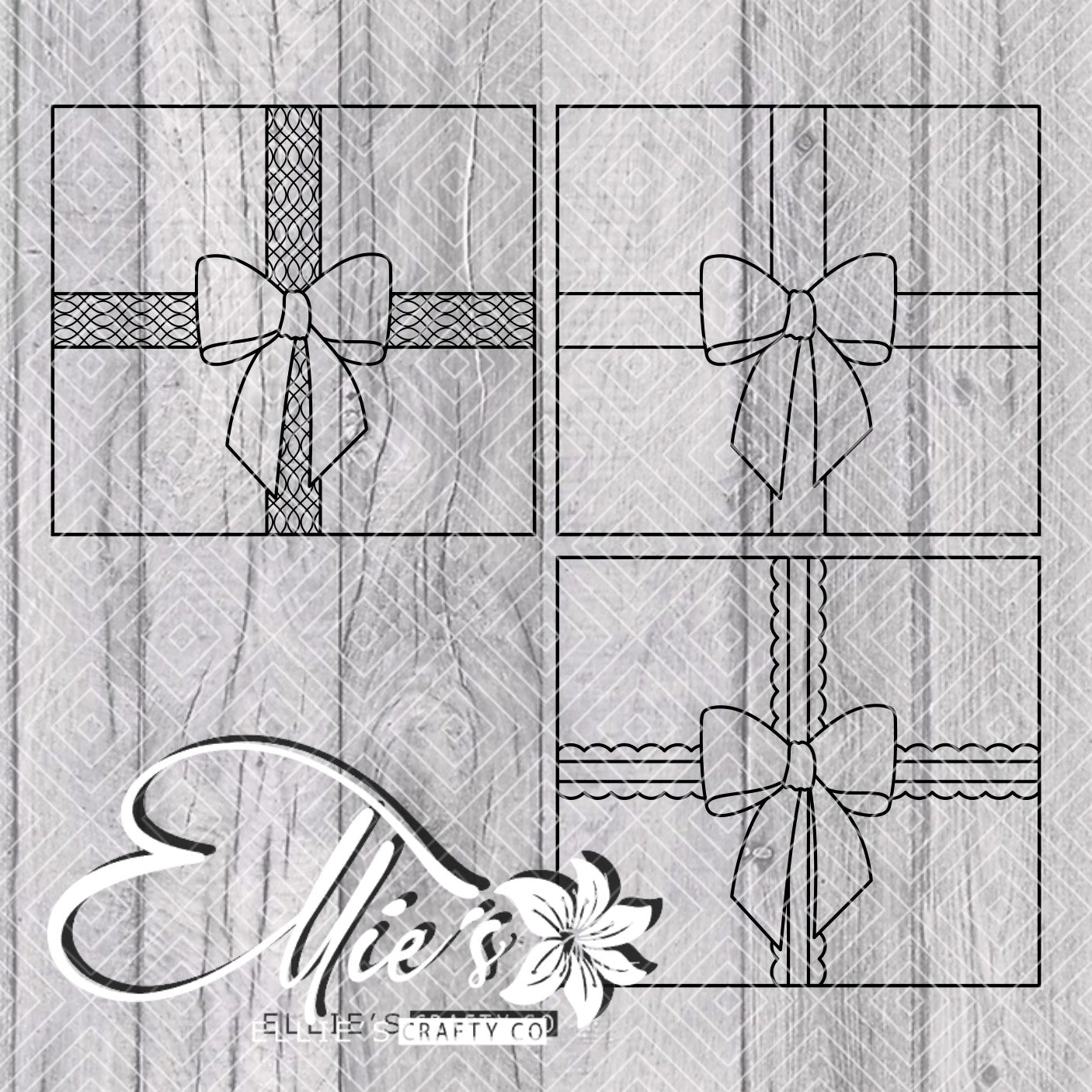 Gifts Wrap 2 Template for Straight Tumblers