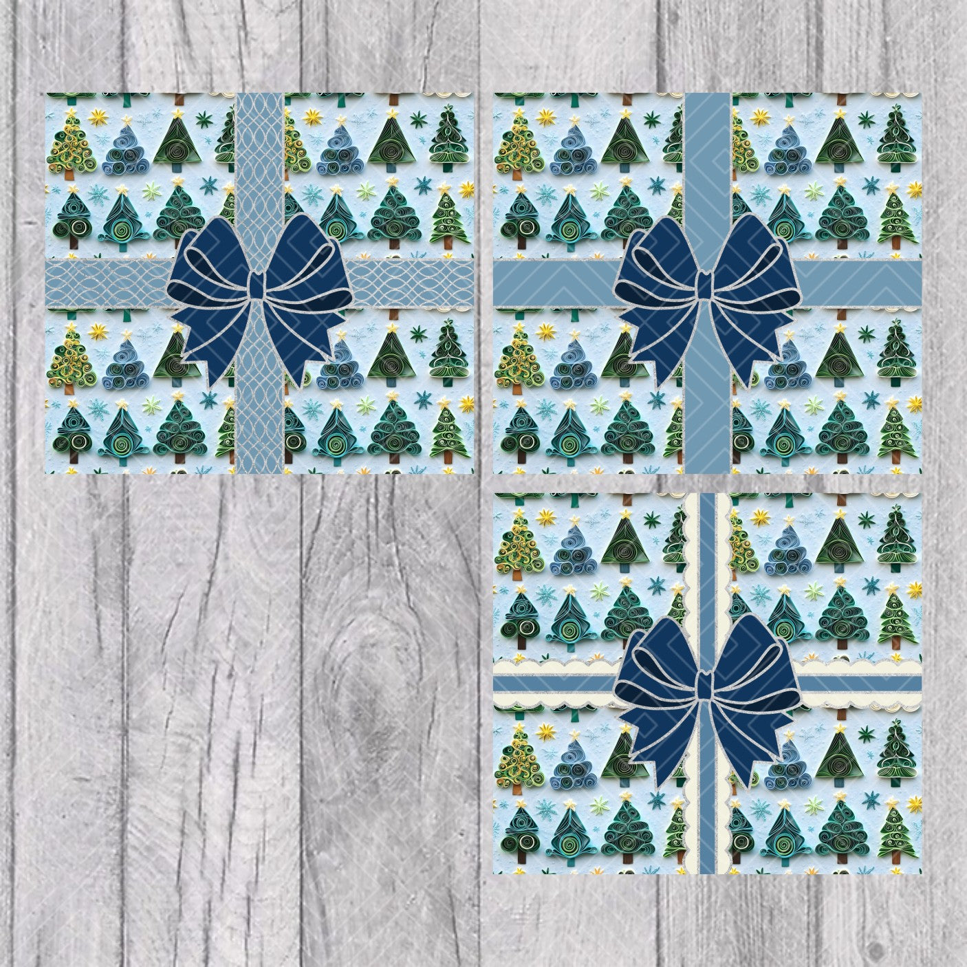 Gifts Wrap 3 Template for Straight Tumblers