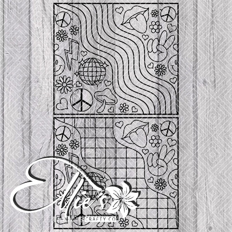 Groovy Template for Straight Tumblers