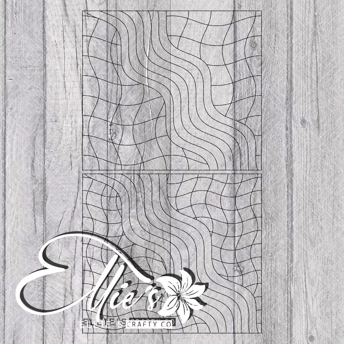 Groovy Warp Checkered Template for Straight Tumblers