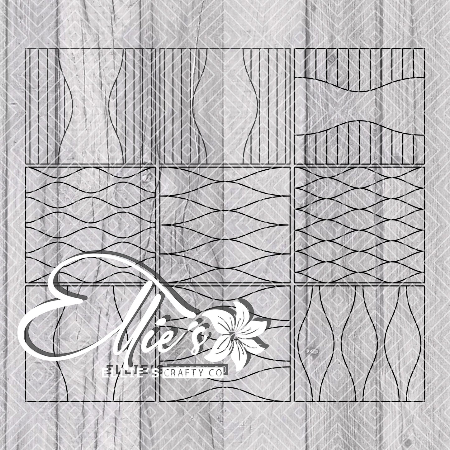 Hourglass Split Collection Template for Straight Tumblers