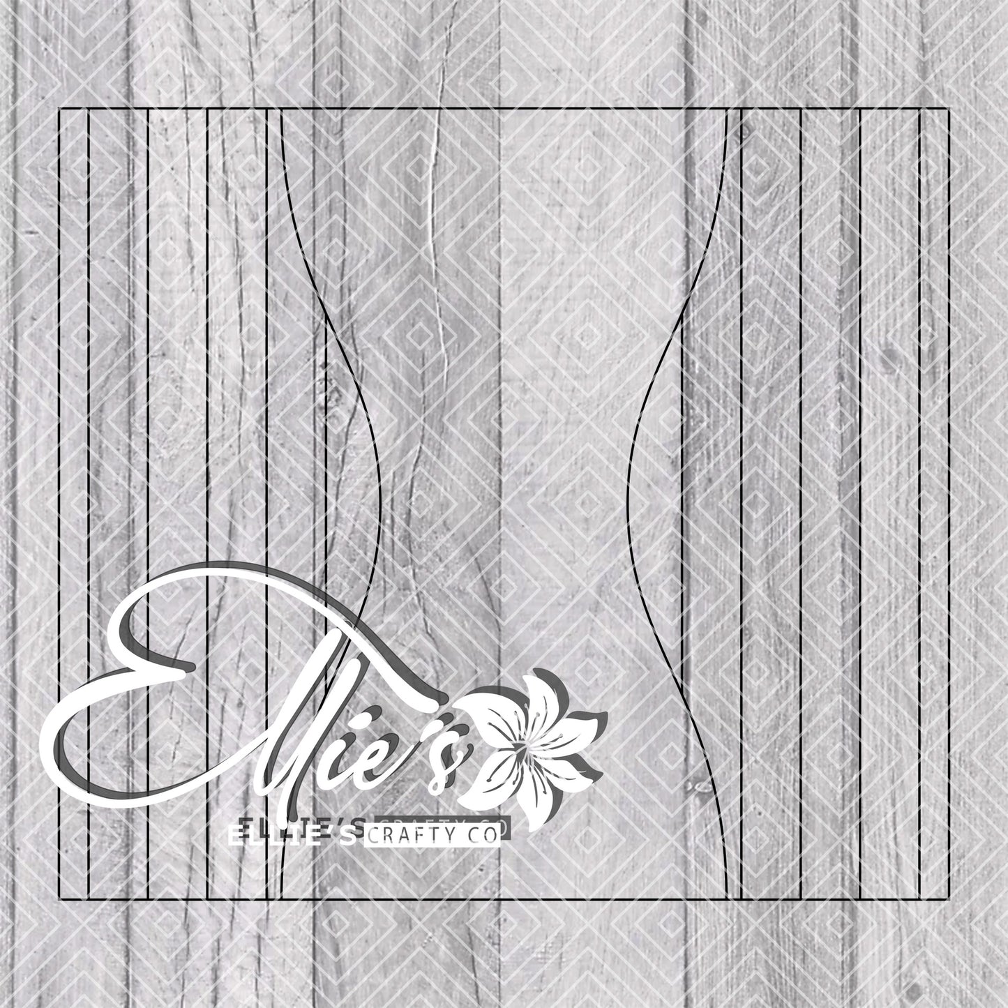 Hourglass Split Collection Template for Straight Tumblers