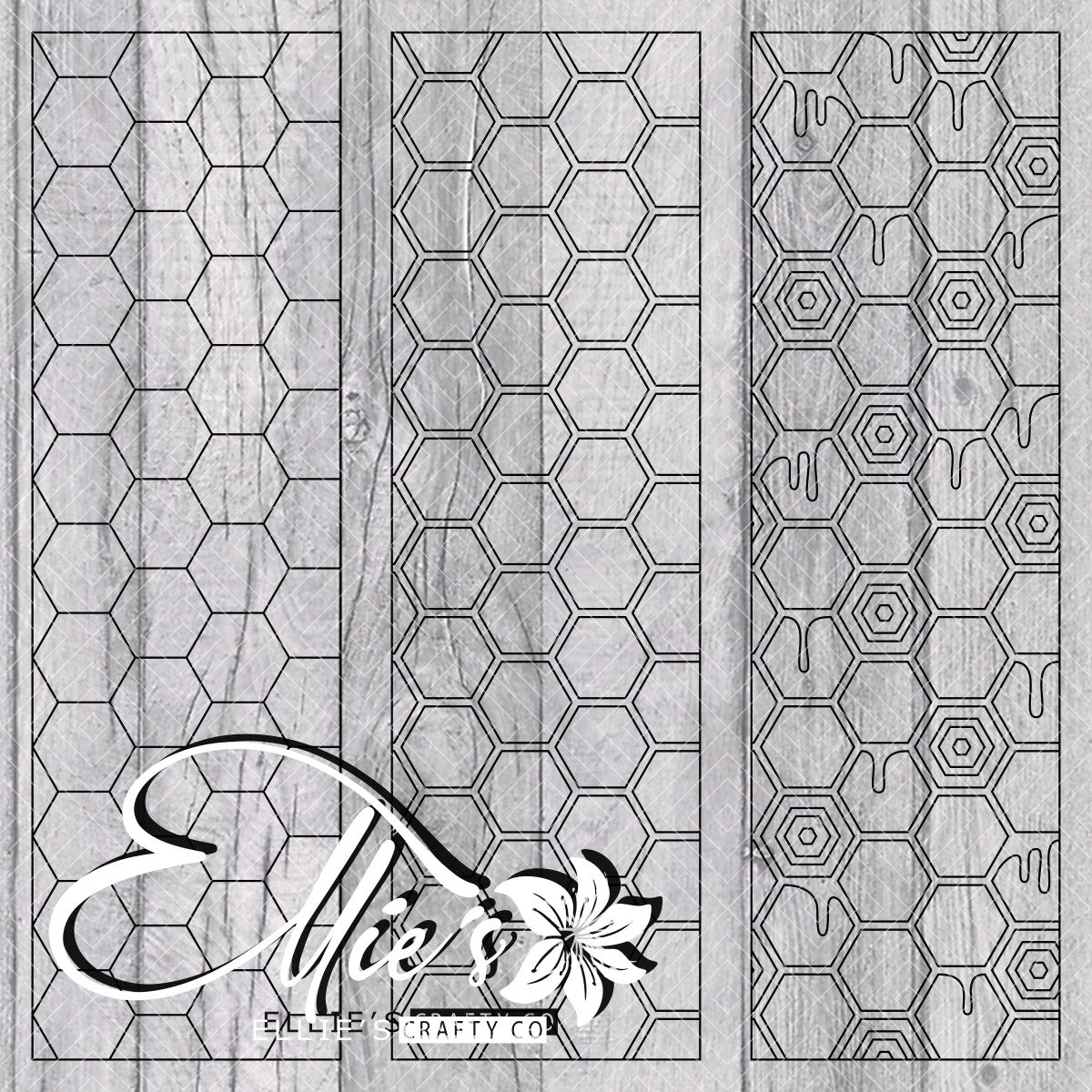 Dripping Honeycombs Pen Template