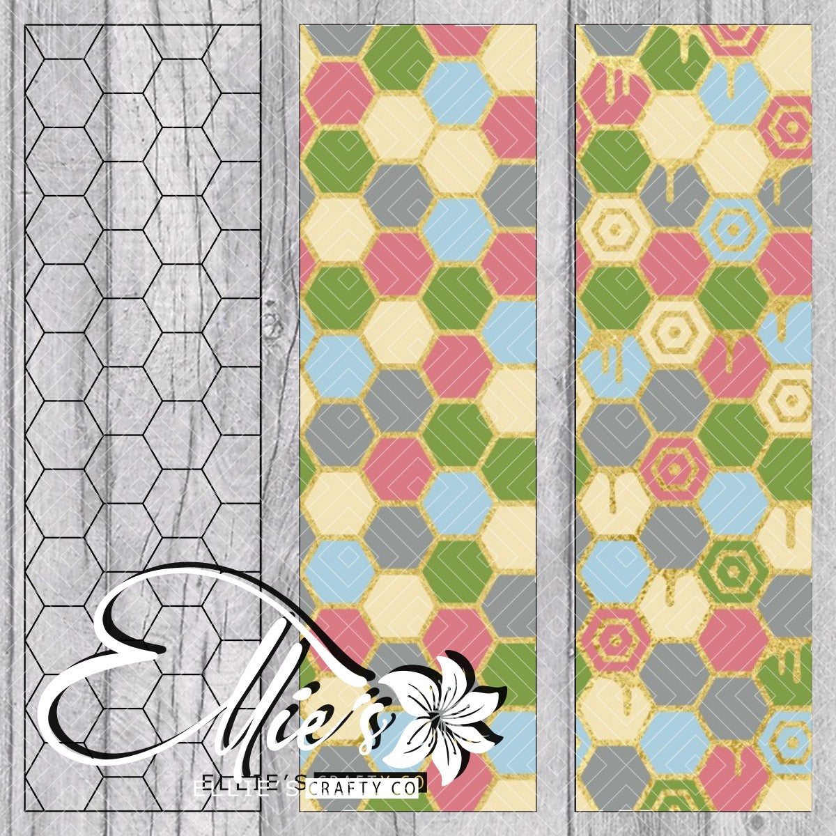 Dripping Honeycombs Pen Template