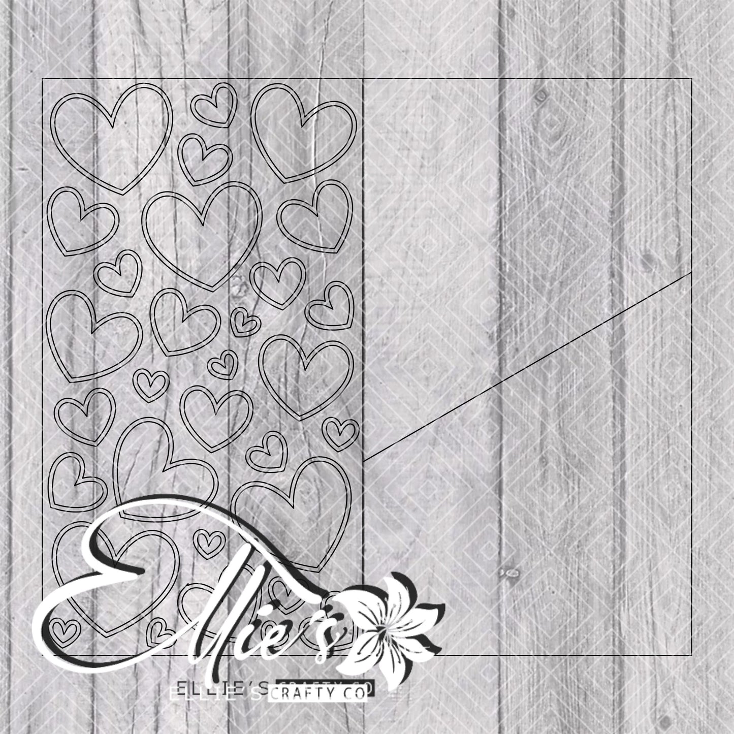In Love 3 Way Split Valentines Template for Straight Tumblers