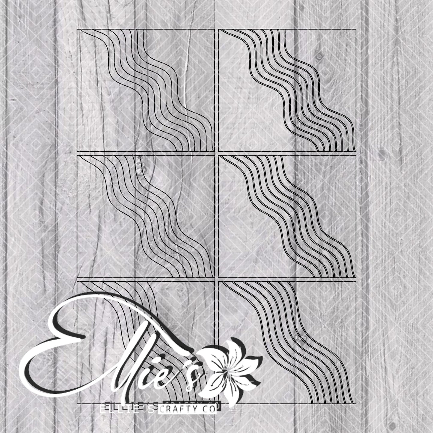 Kisha Frank Leopard Wave Template for Straight Tumblers