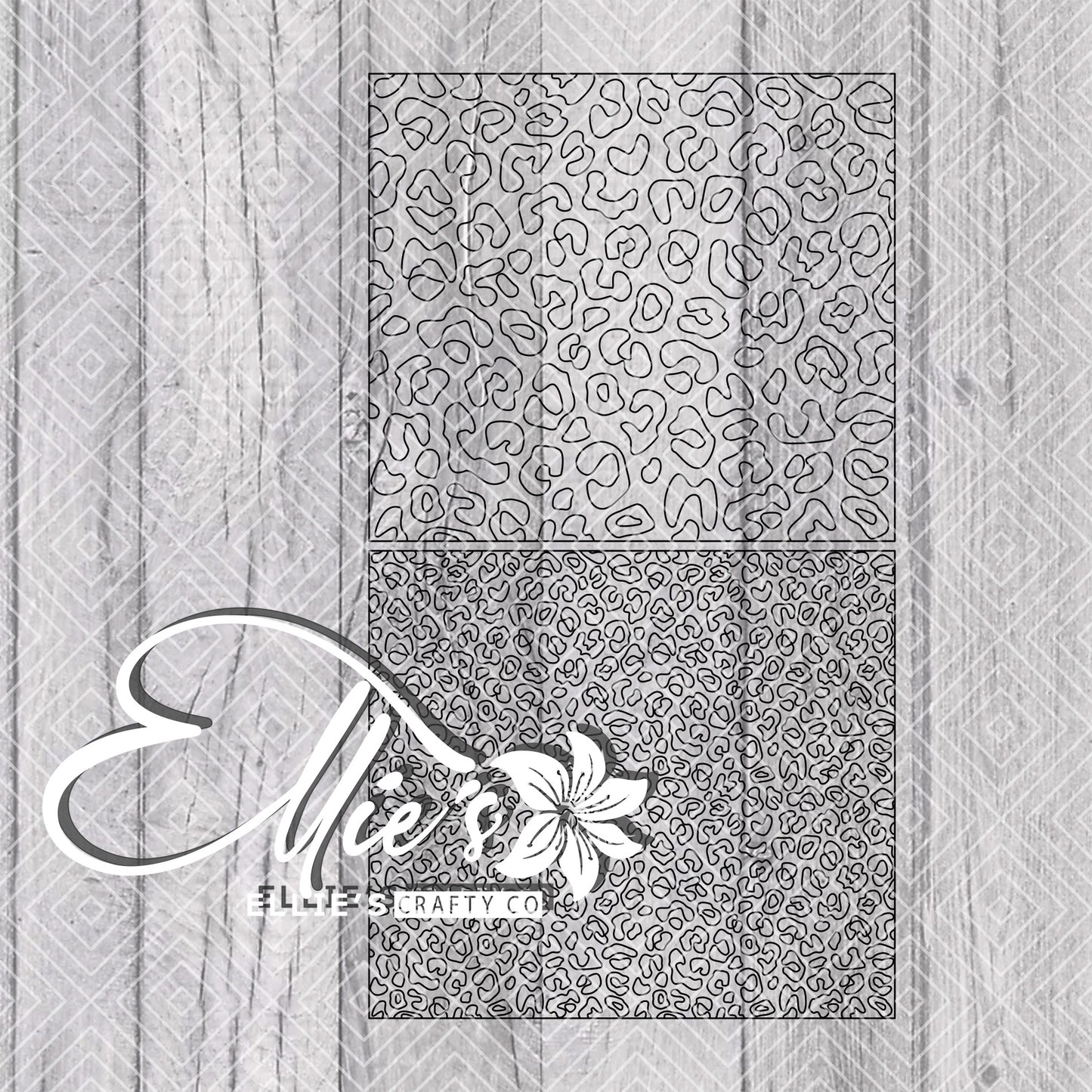 Leopard Print Tumbler Template for Straight Tumblers