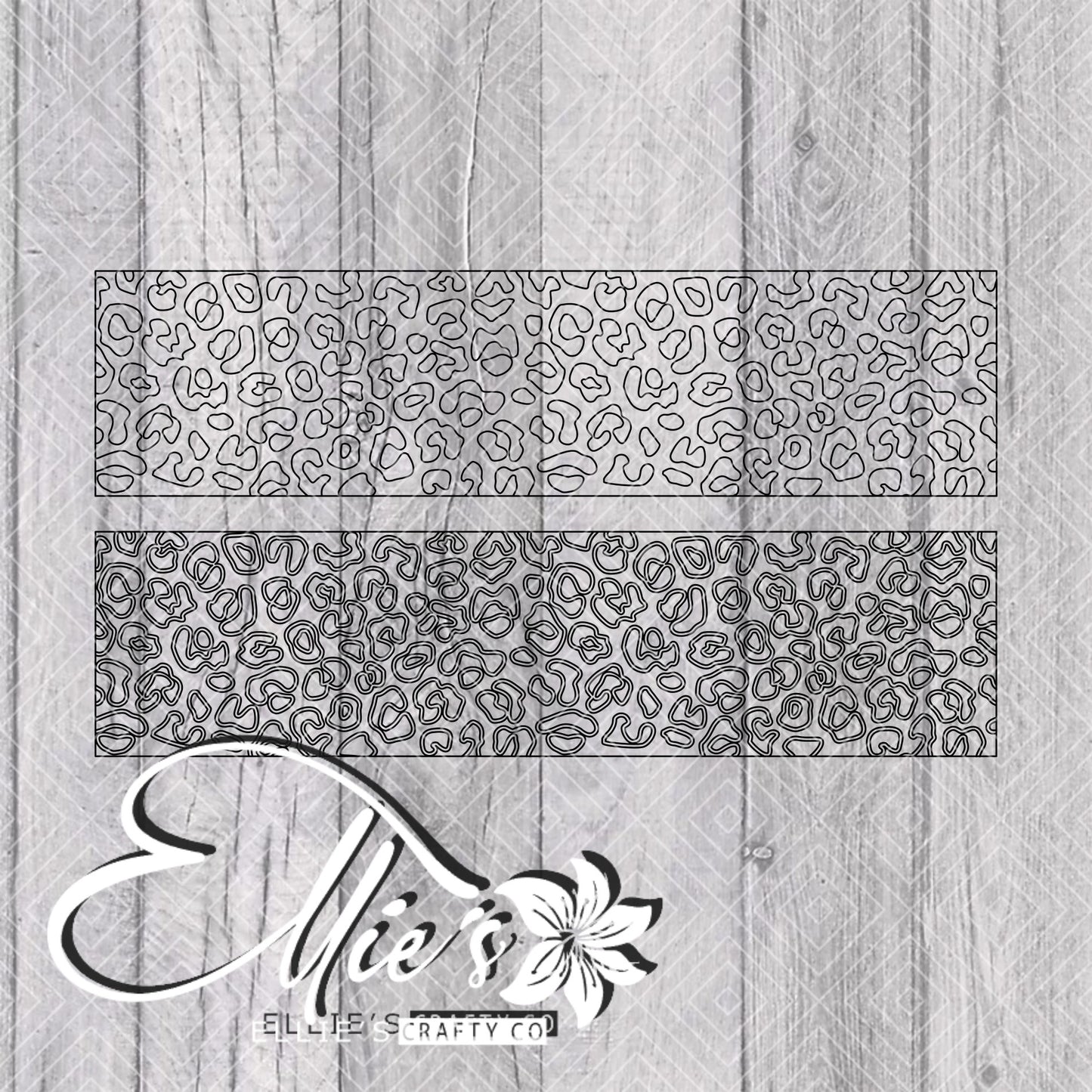 Leopard Print Template for Mini Shot Glass Tumblers