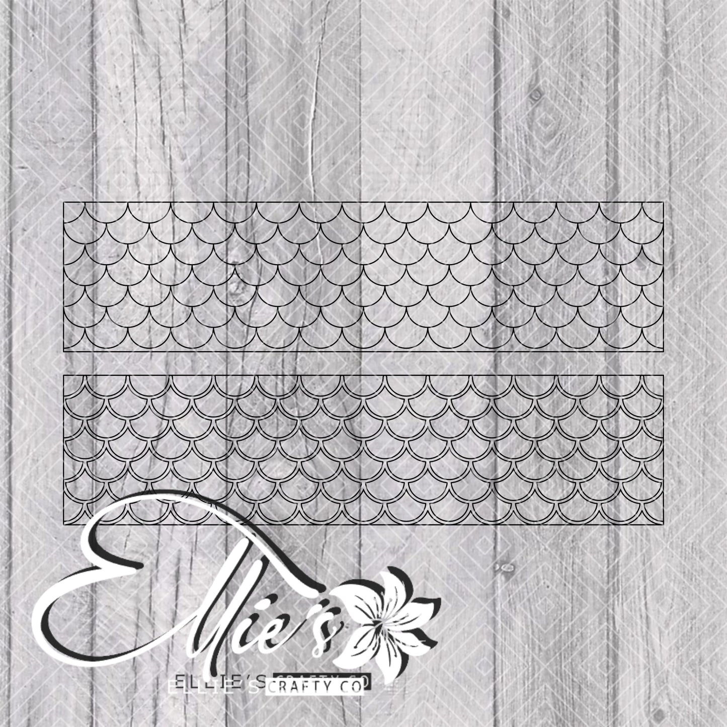 Mermaid and Dragon Template for Mini Shot Glass Tumblers