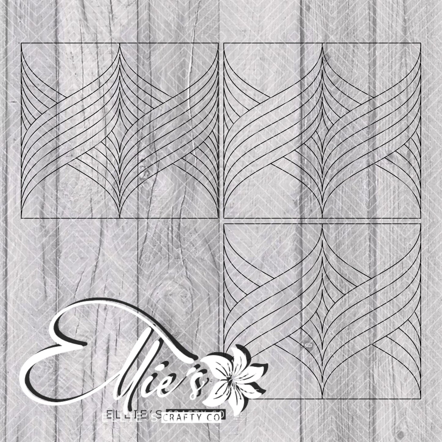 Mermaid Tail Tangle Template for Straight Tumblers