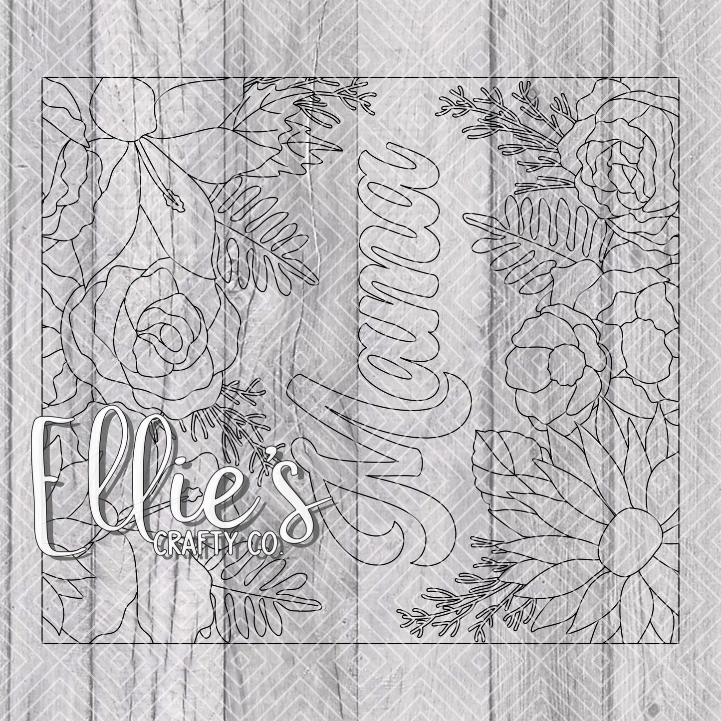 Mother's Day Bouquet Collection Template for Straight Tumblers V1