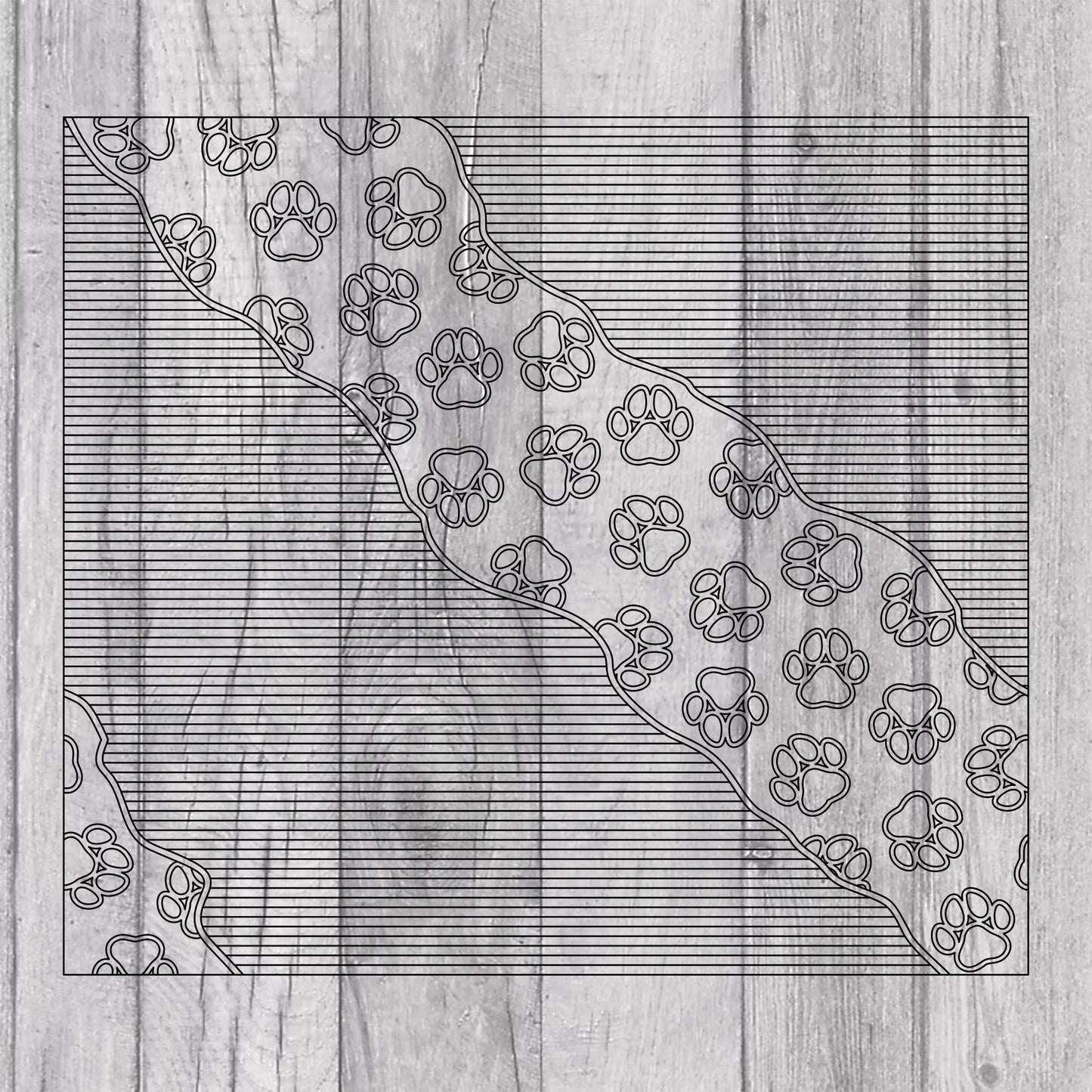Puppy Paw Sarape Template for Straight Tumblers