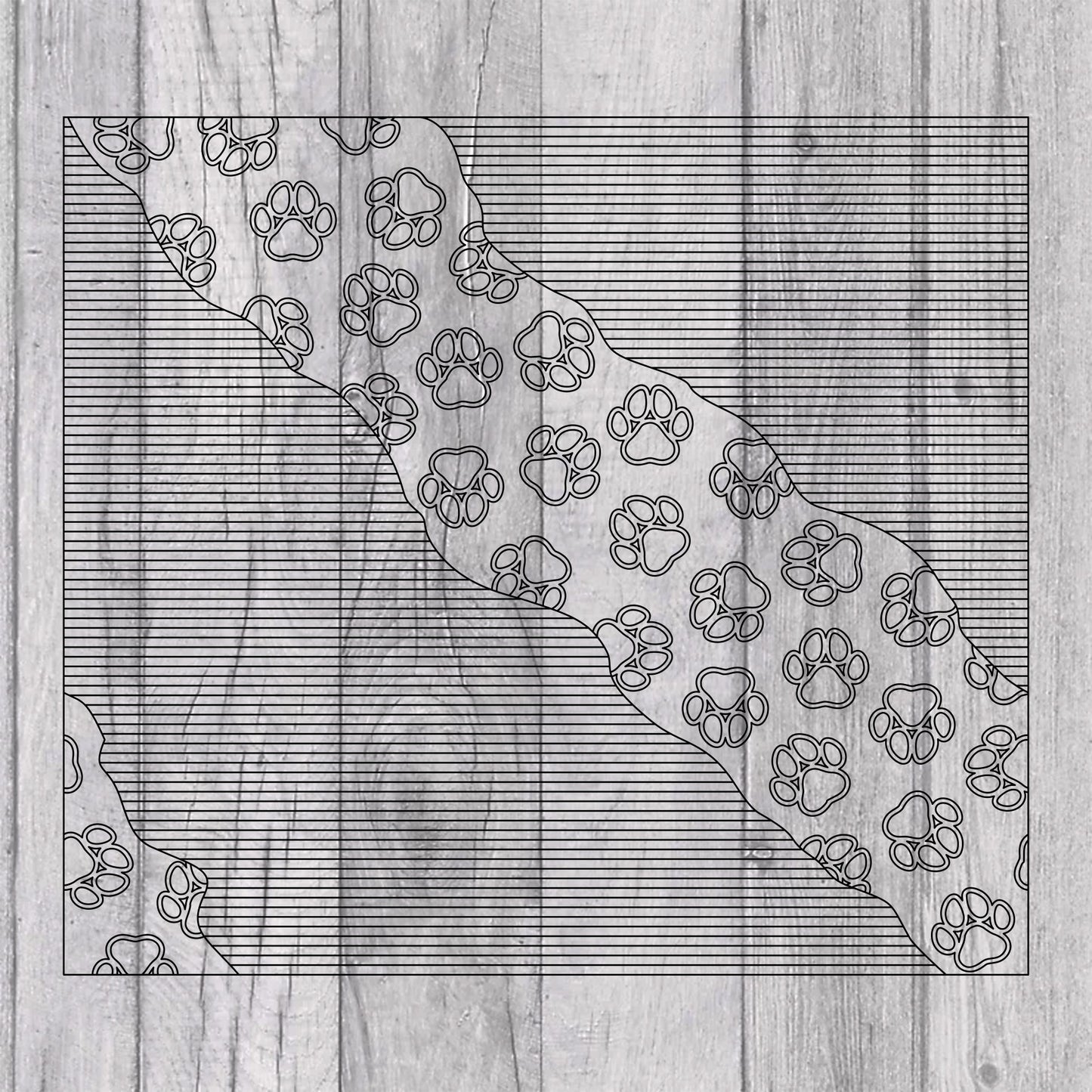 Puppy Paw Sarape Template for Straight Tumblers