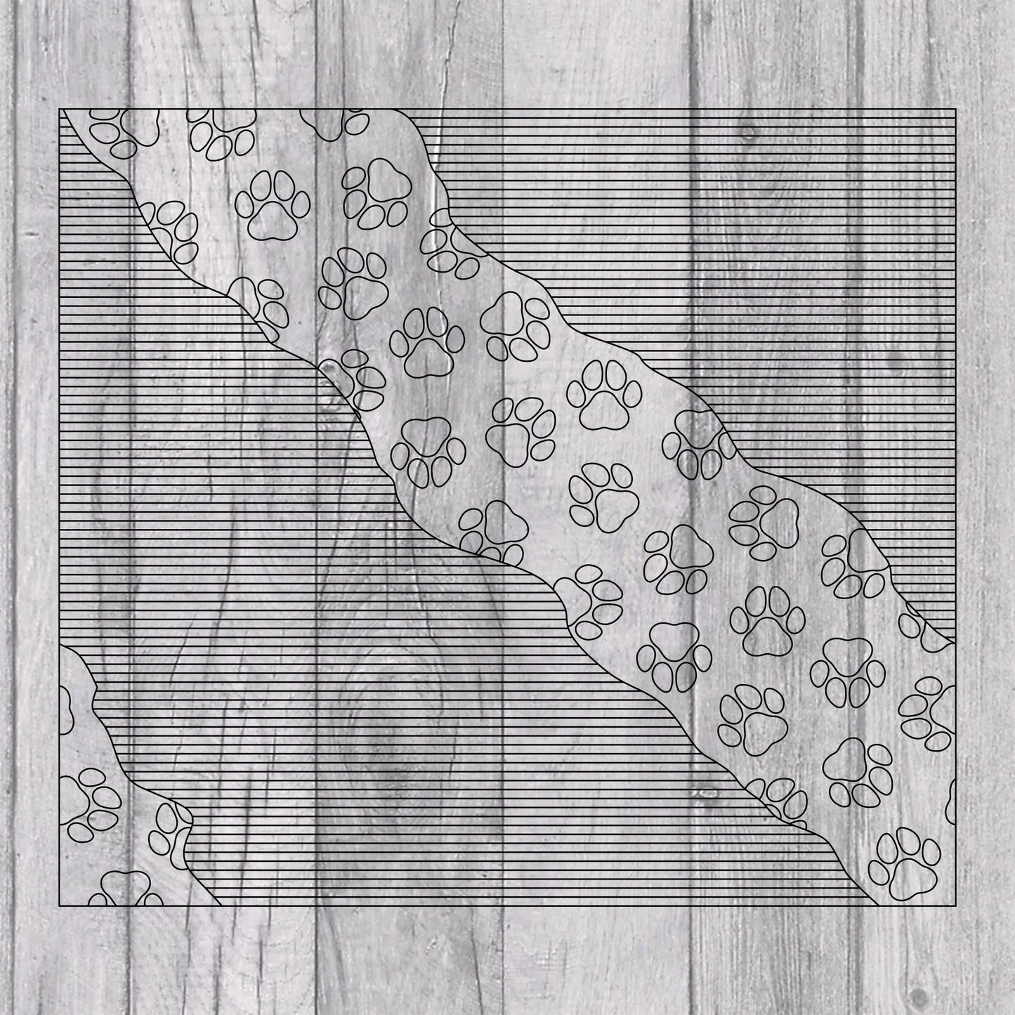Puppy Paw Sarape Template for Straight Tumblers