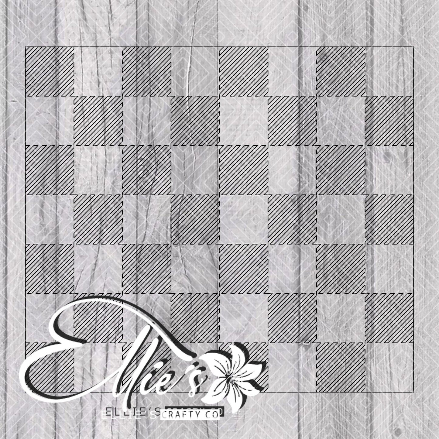 Buffalo Plaid Vertical Template for Straight Tumblers V3