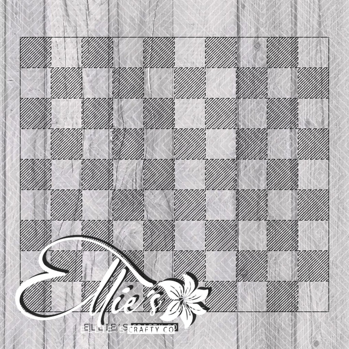 Buffalo Plaid Vertical Template for Straight Tumblers V3