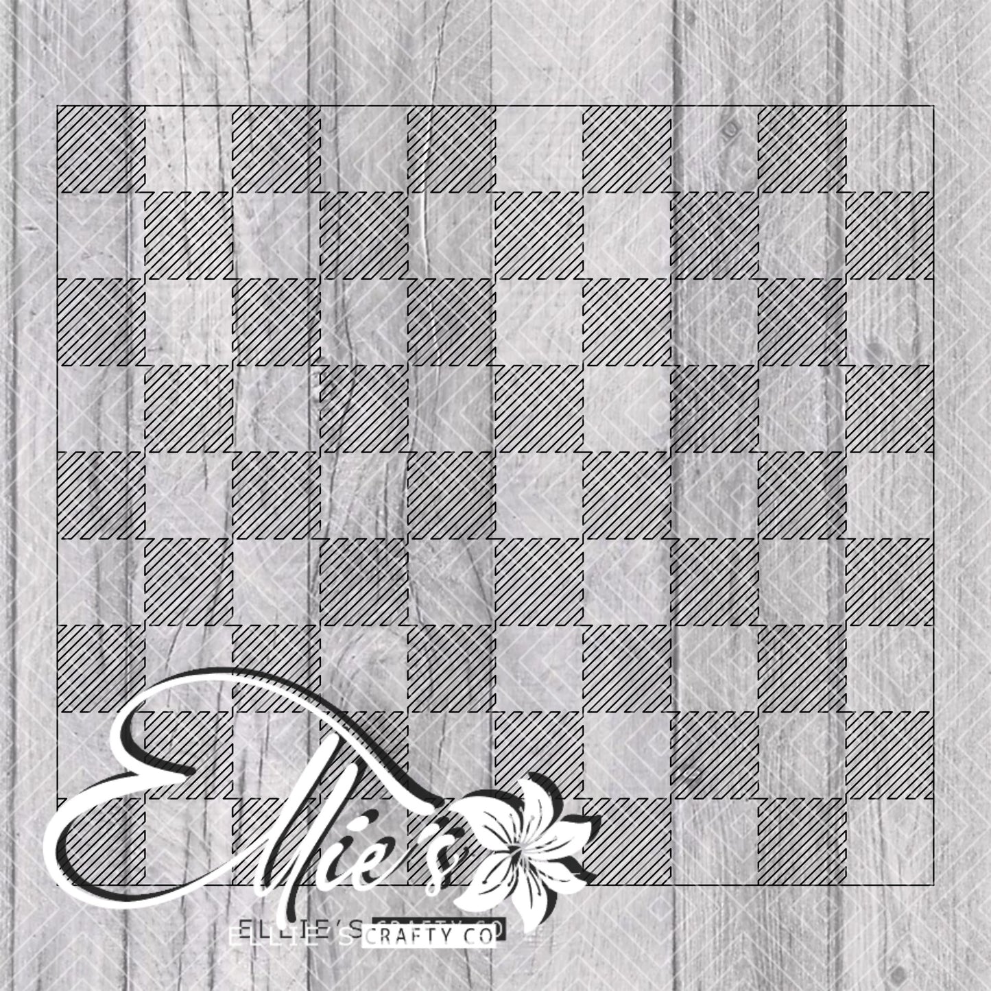 Buffalo Plaid Vertical Template for Straight Tumblers V3