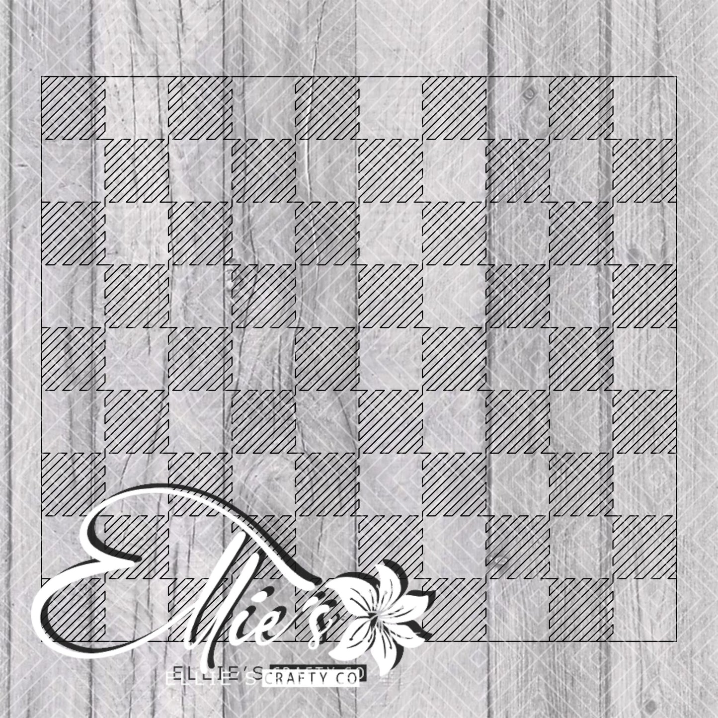 Buffalo Plaid Vertical Template for Straight Tumblers V3