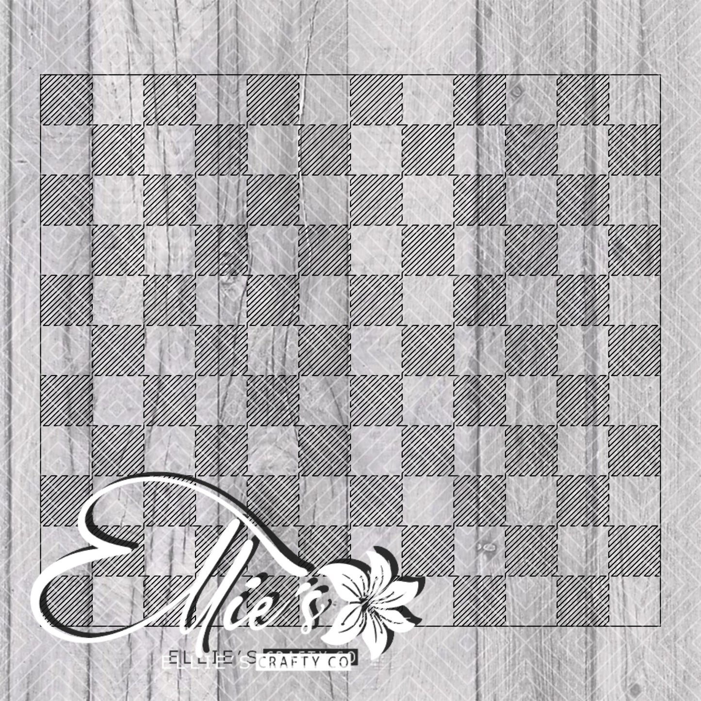 Buffalo Plaid Vertical Template for Straight Tumblers V3