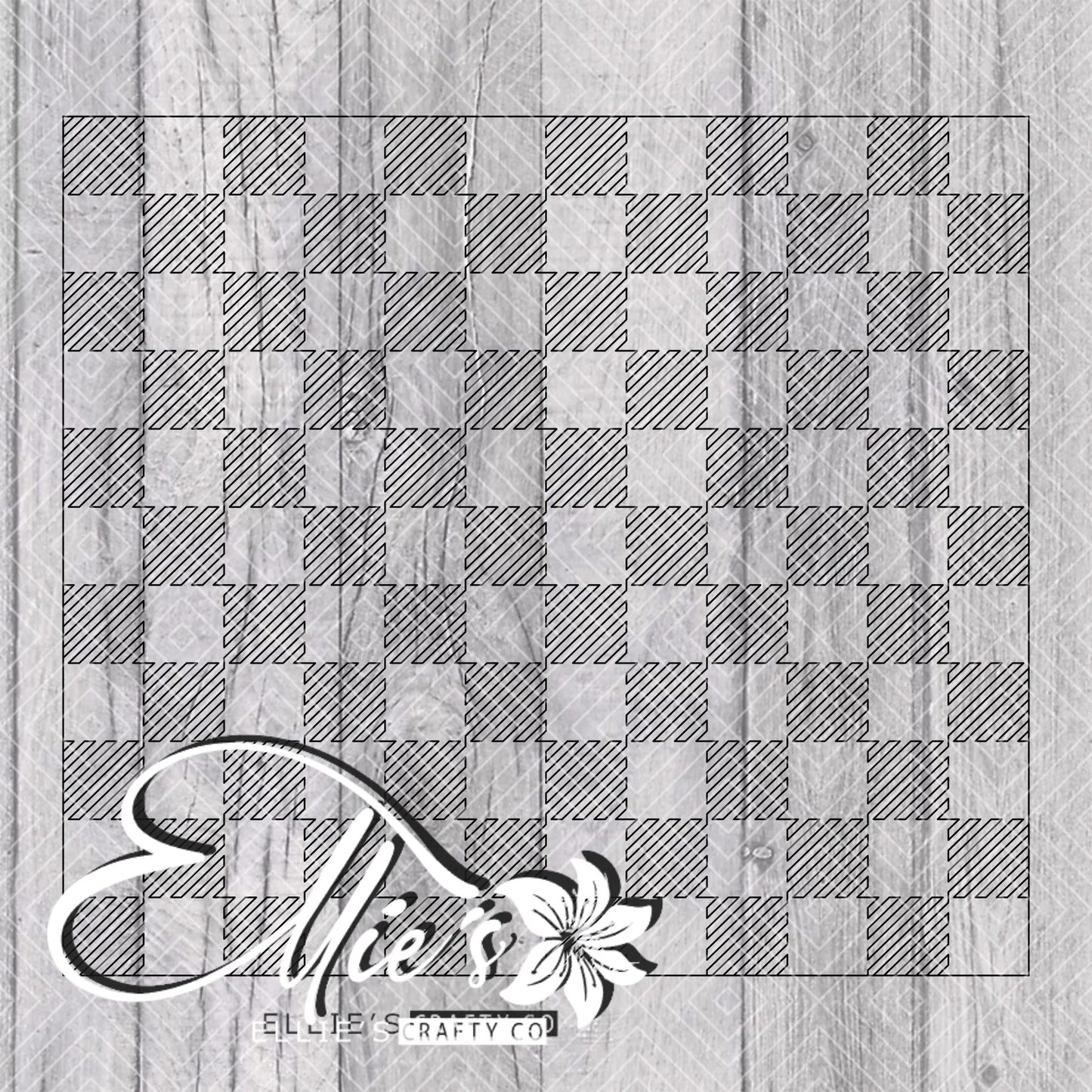 Buffalo Plaid Vertical Template for Straight Tumblers V3