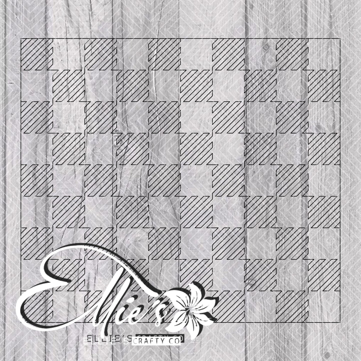 Buffalo Plaid Vertical Template for Straight Tumblers V3