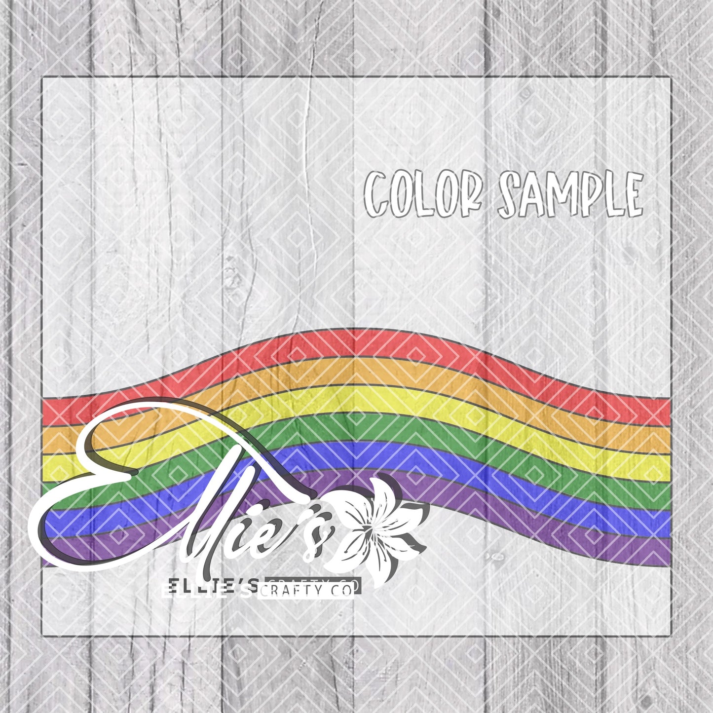 Pride Wave Split Template for Straight Tumblers