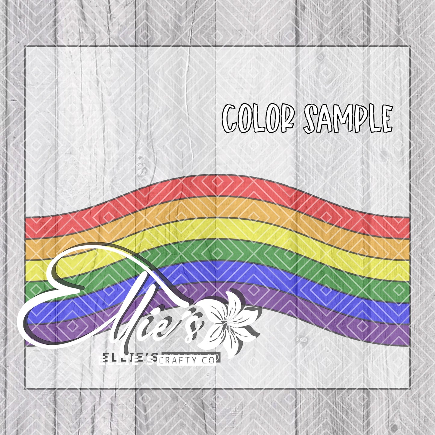 Pride Wave Split Template for Straight Tumblers