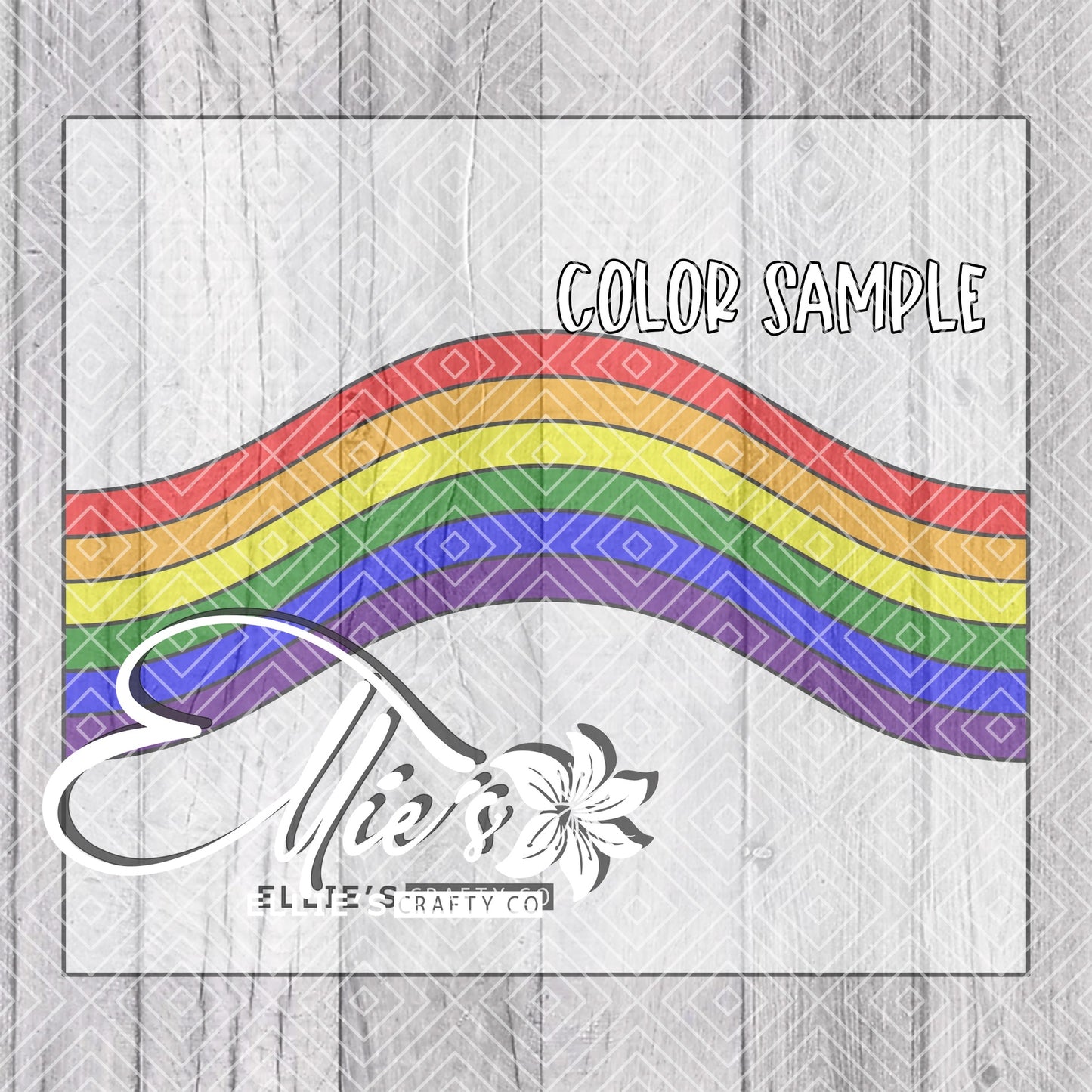Pride Wave Split Template for Straight Tumblers