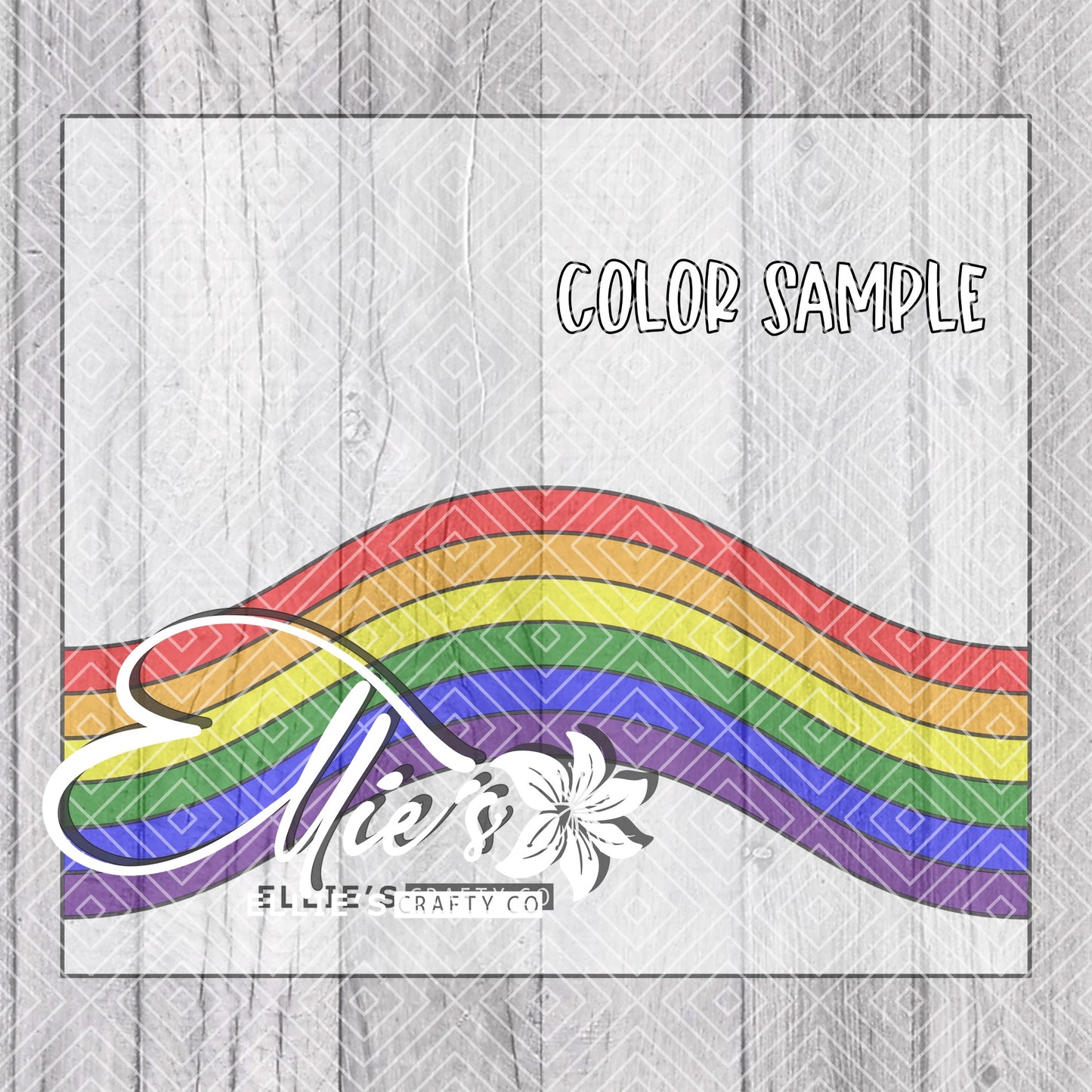 Pride Wave Split Template for Straight Tumblers