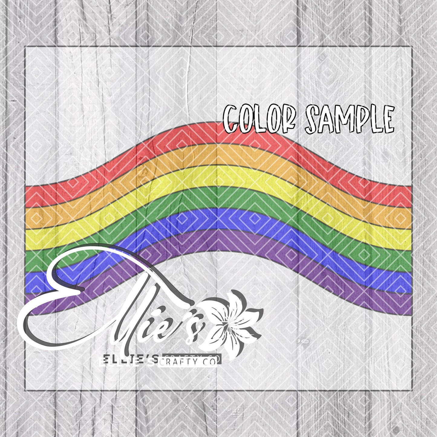 Pride Wave Split Template for Straight Tumblers