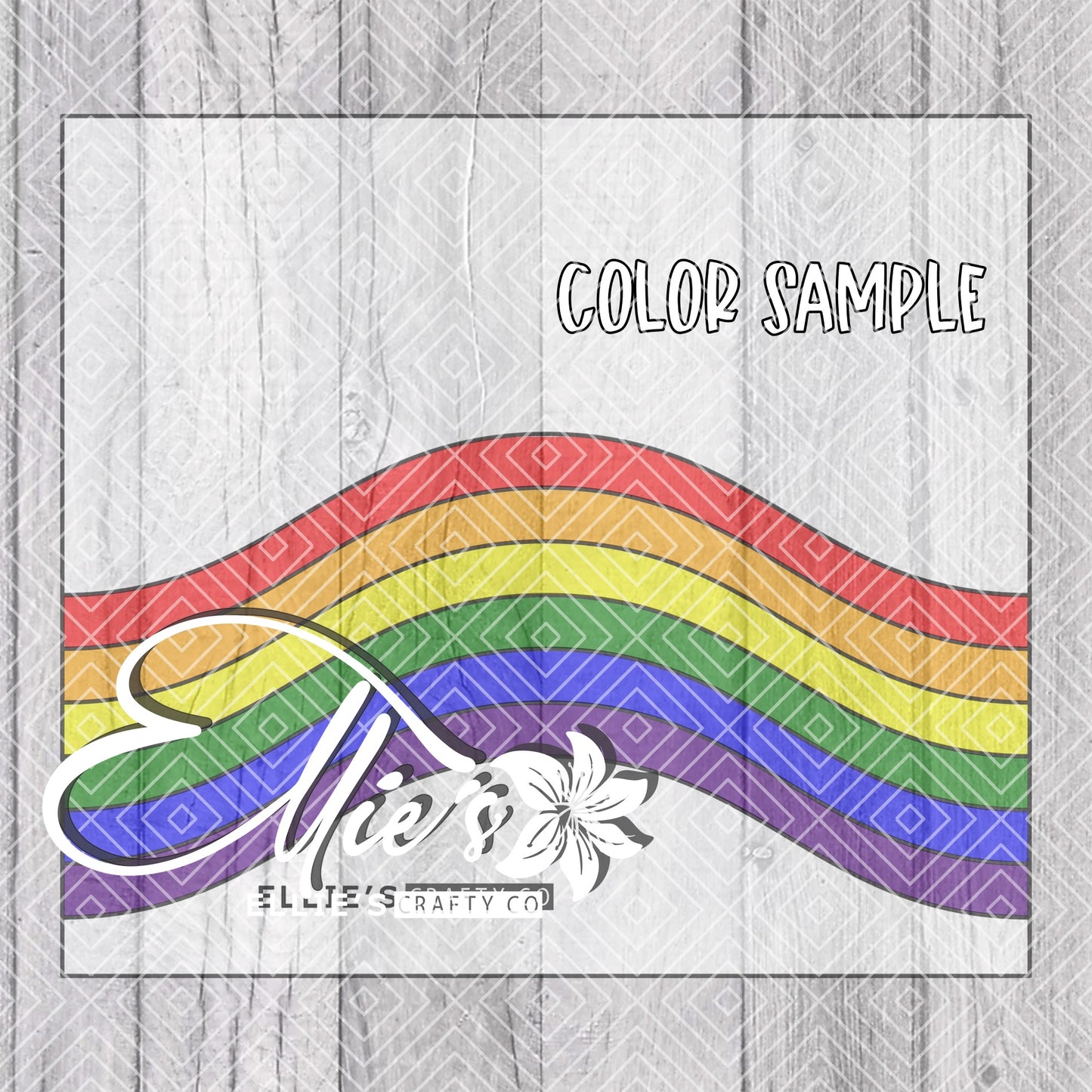 Pride Wave Split Template for Straight Tumblers