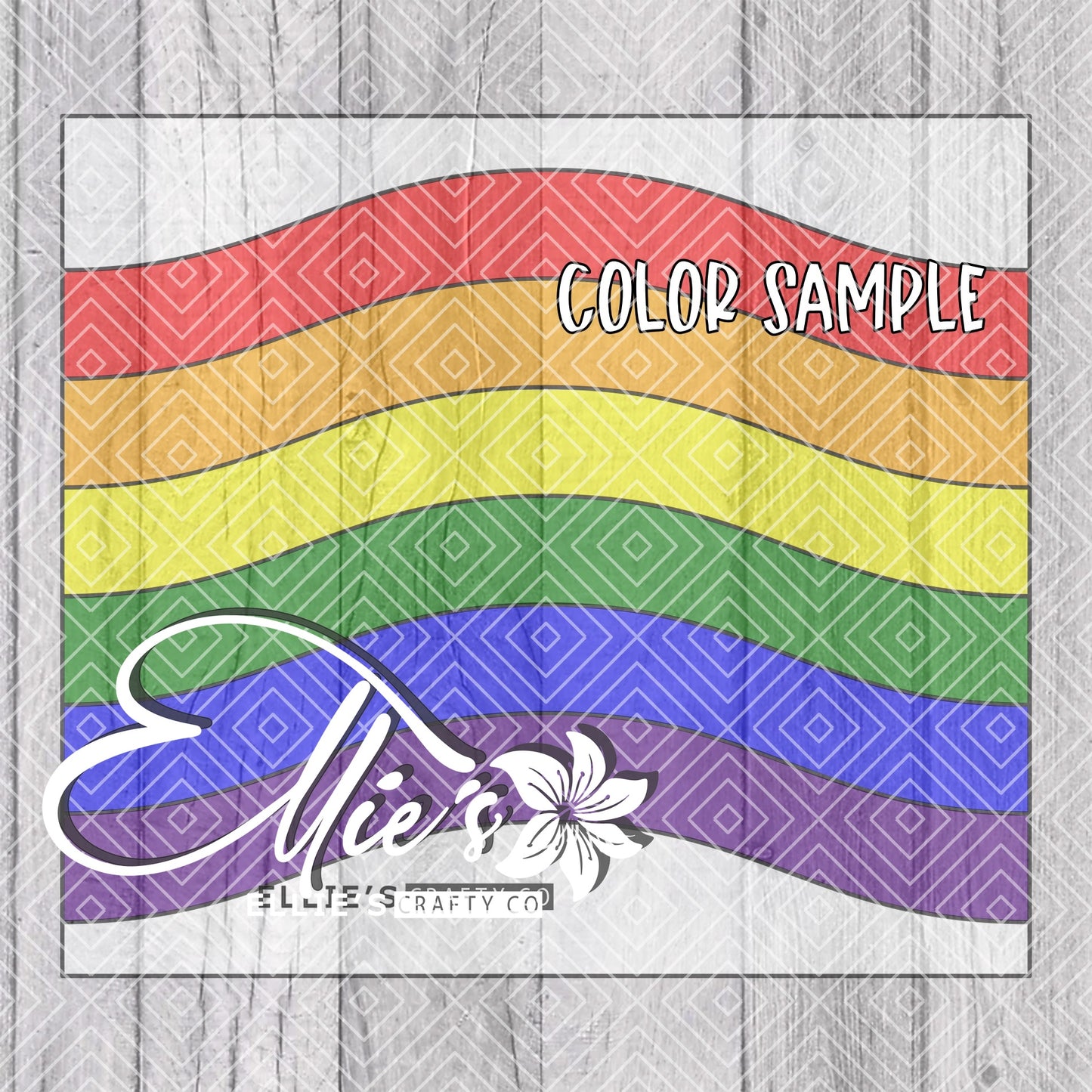 Pride Wave Split Template for Straight Tumblers
