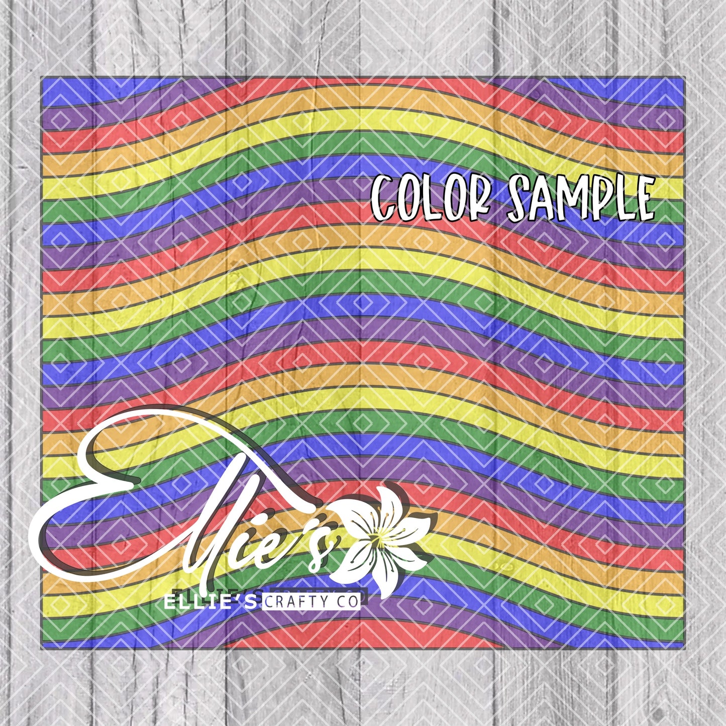 Pride Wave Split Template for Straight Tumblers