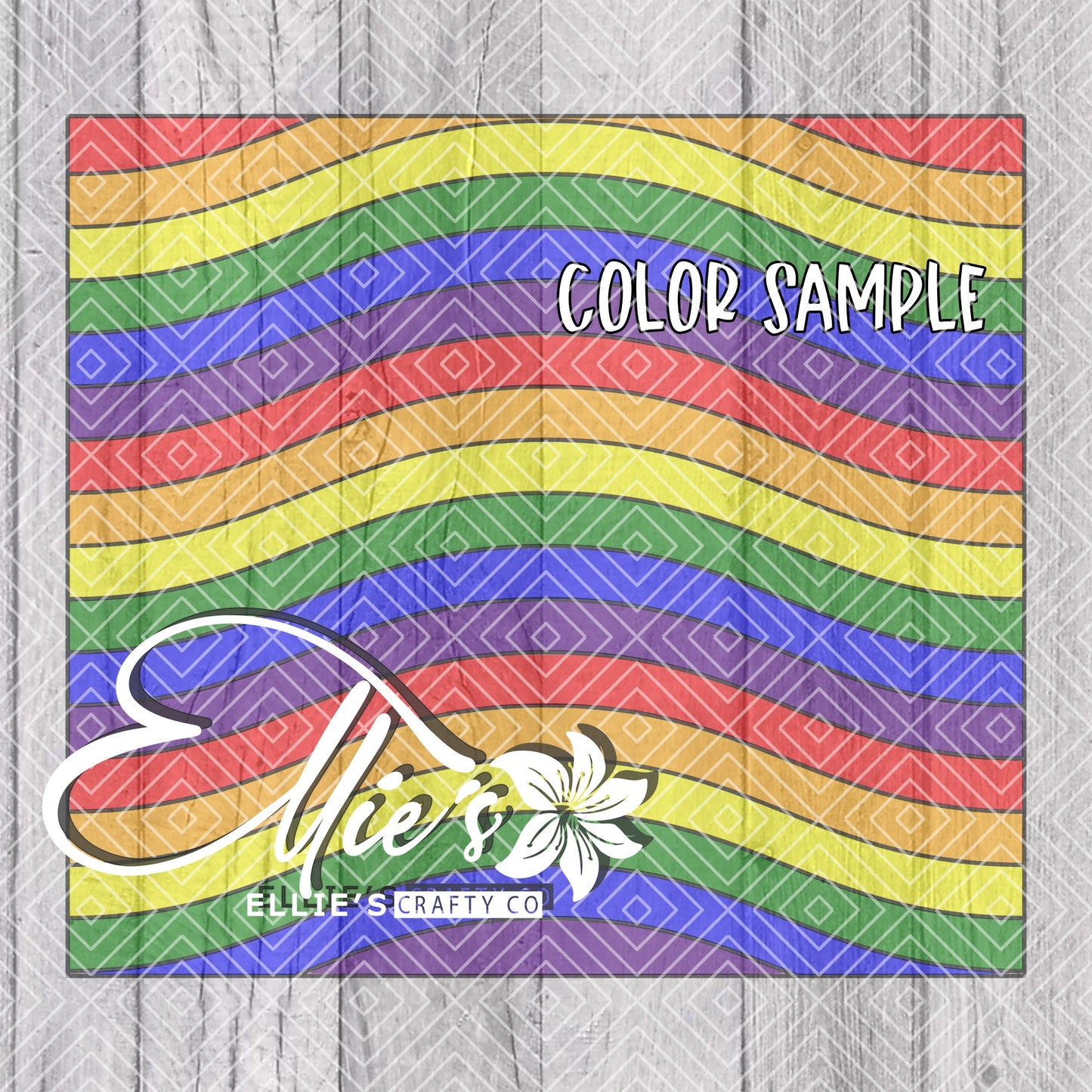 Pride Wave Split Template for Straight Tumblers