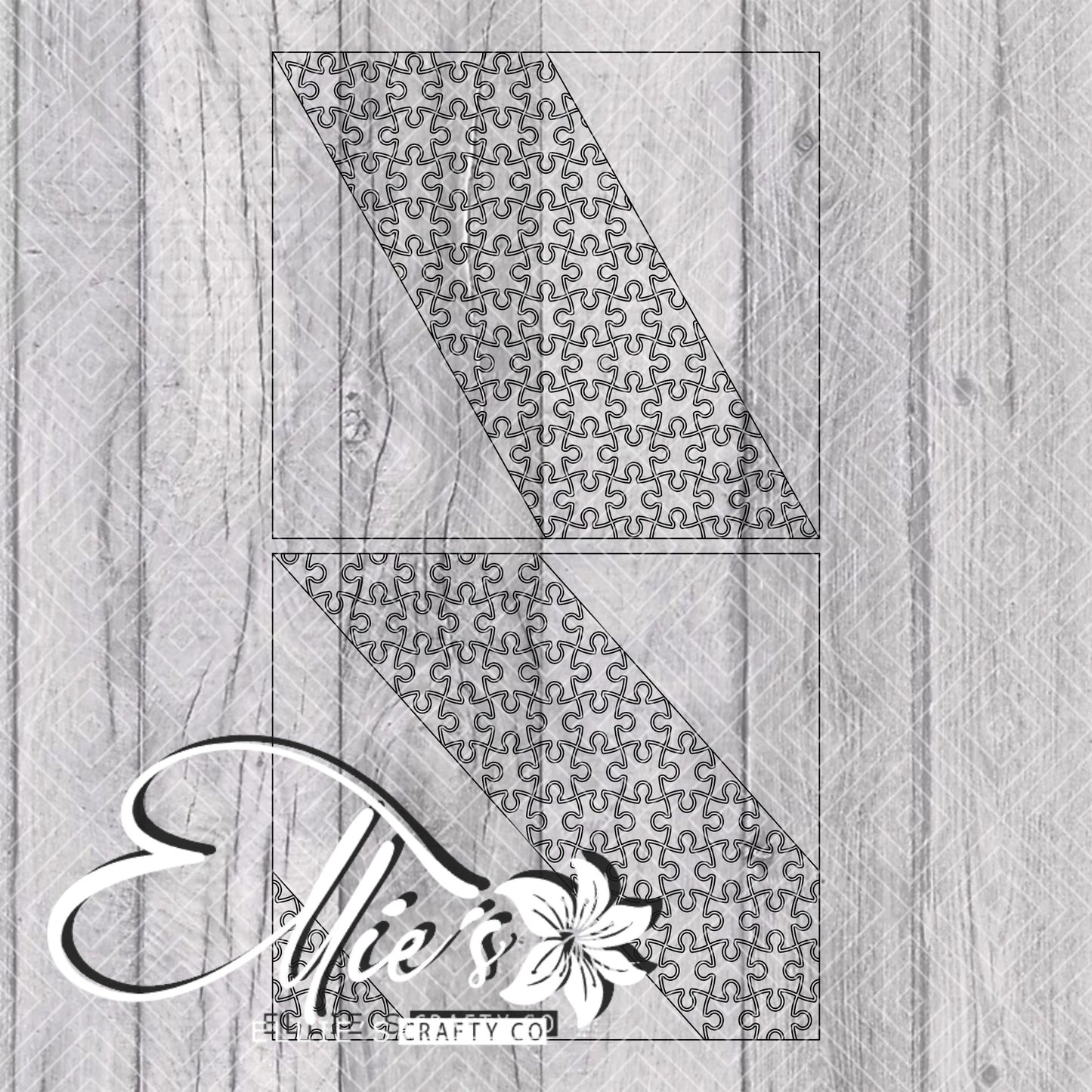 Puzzle Swirl Template for Straight Tumblers