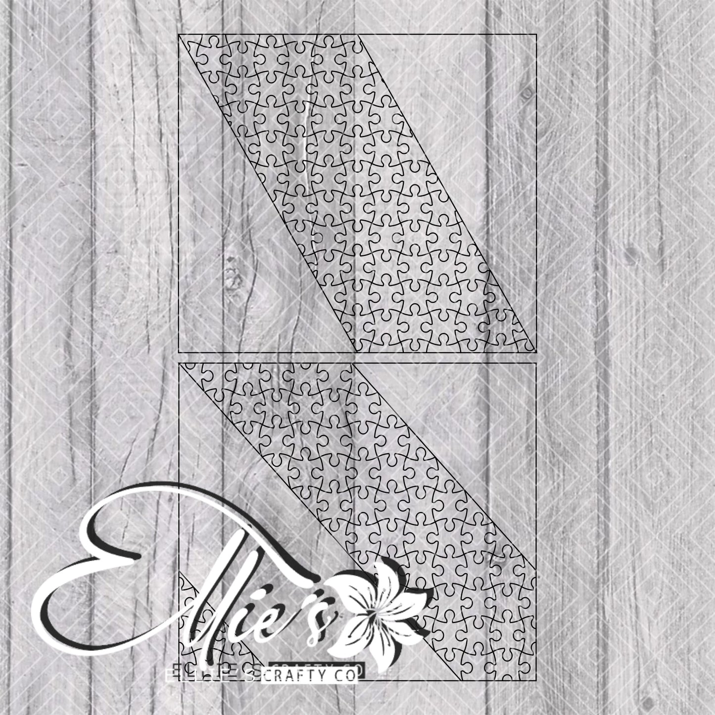 Puzzle Swirl Template for Straight Tumblers