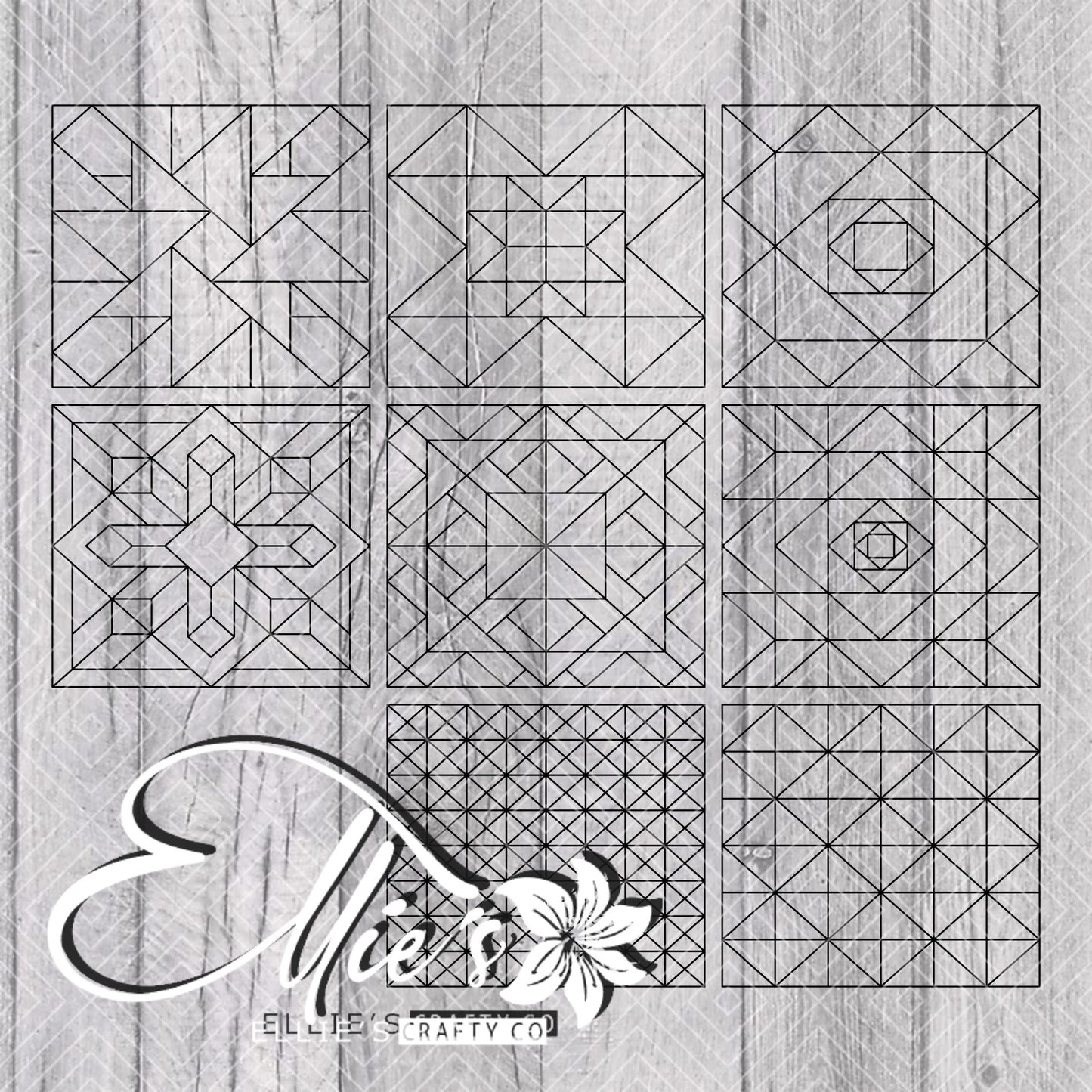 Quilted Template for Straight Tumblers