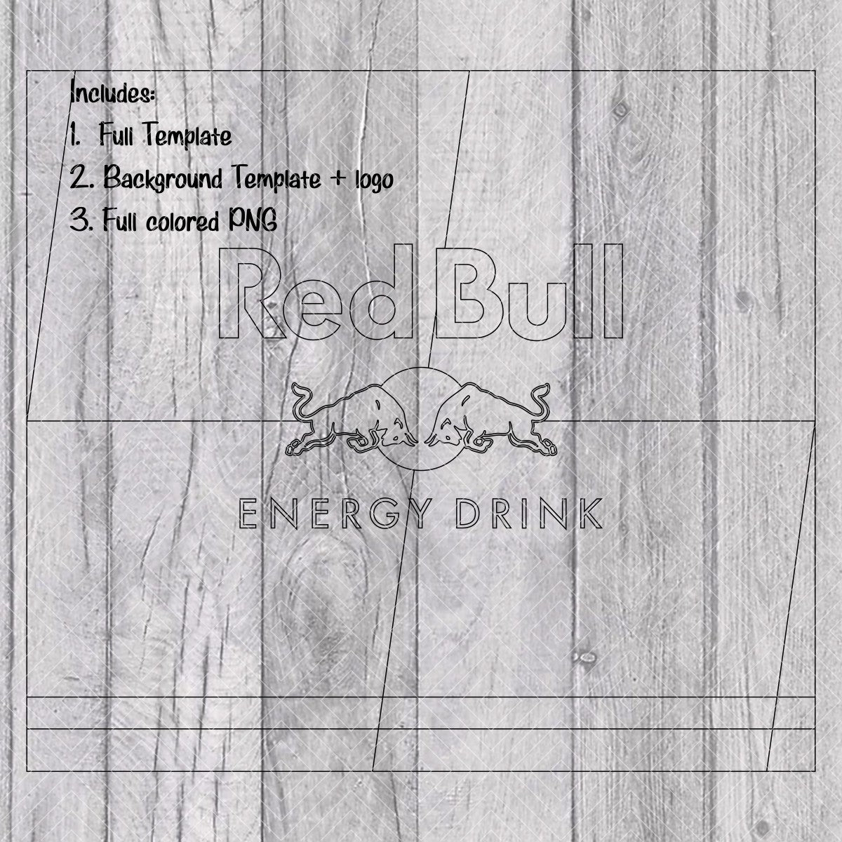 Red Drink Template for Straight Tumblers