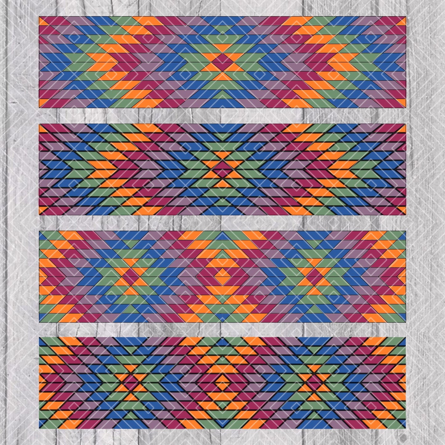 Southwestern Template for Mini Shot Glass Tumblers
