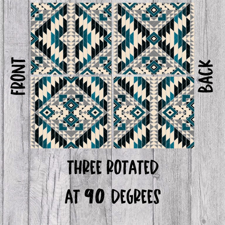 Southwestern Mosaic V1 Template for Straight Tumblers