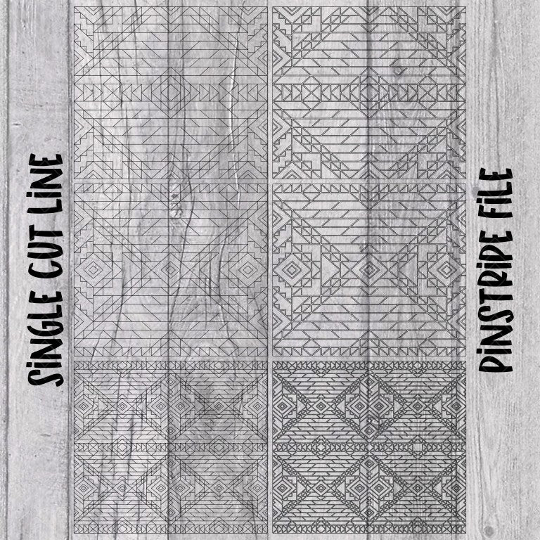 Southwestern Mosaic V1 Template for Straight Tumblers